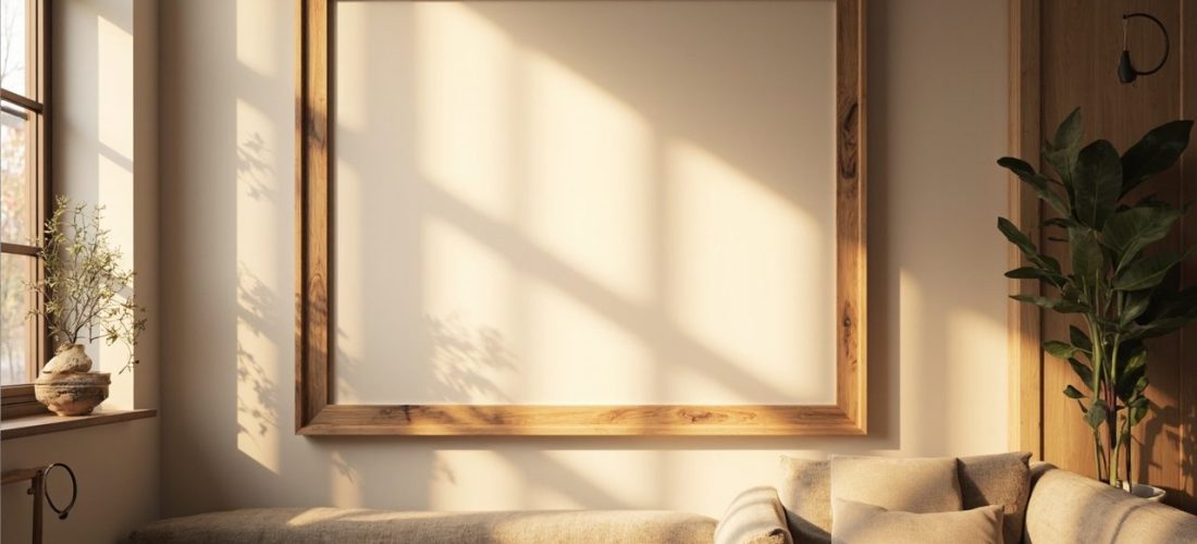cadre mural en bois: chaleur et relief pour votre salon